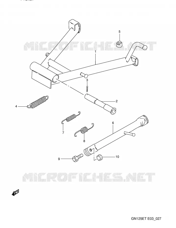 BEQUILLE Suzuki MOTO 125 GN 1993  GN125EP(E3)