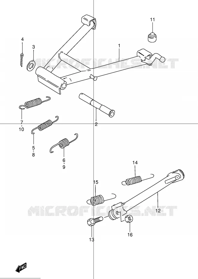 BEQUILLE Suzuki MOTO 250 GN 1996  GN250T(E2)