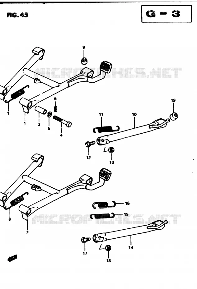 BEQUILLE Suzuki MOTO 450 GS 1982  GS450Z(2/Z/D)