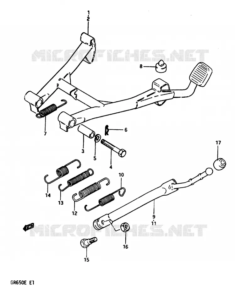 BEQUILLE Suzuki MOTO 650 TEMPTER 1983  GR650XD(D/E)