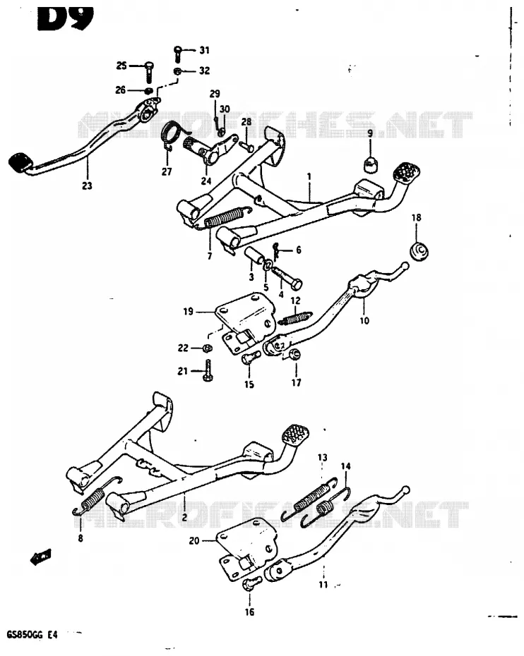 BEQUILLE Suzuki MOTO 850 GS 1984  GS850GE(E4)