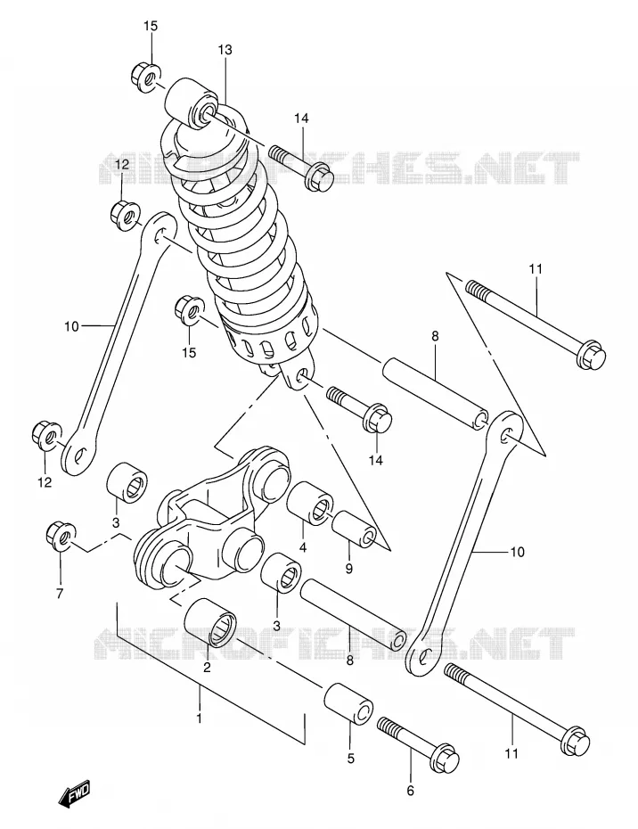 BIELLETTE D'AMORTISSEUR Suzuki MOTO 500 GS-E 2002  GS500HK2(E2)