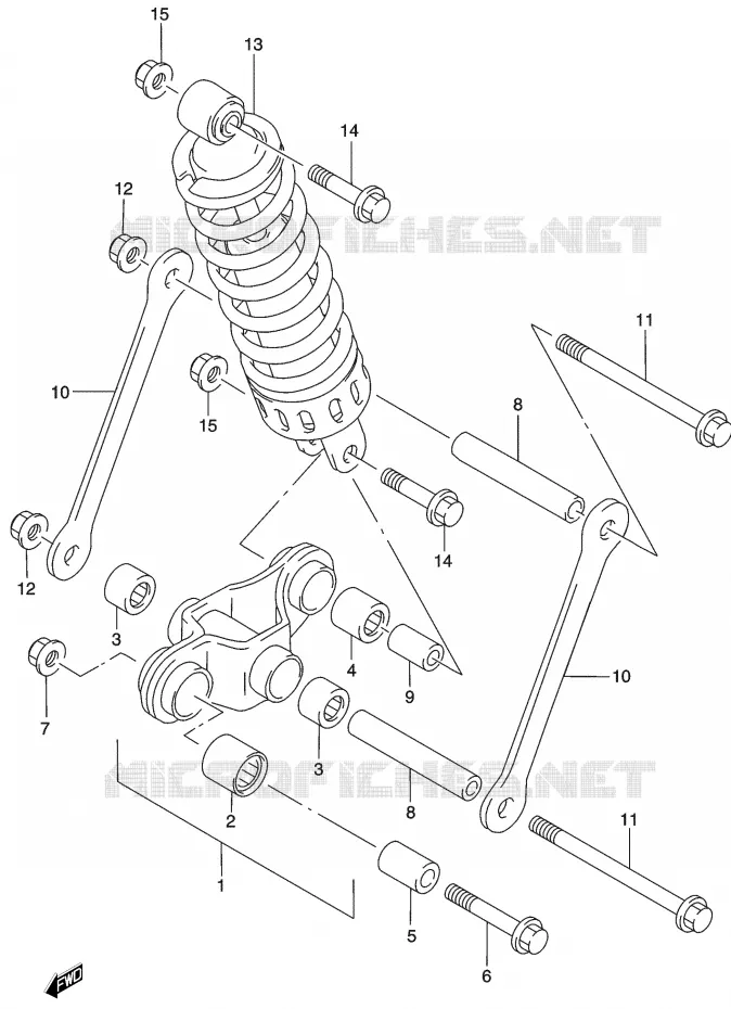 BIELLETTE D'AMORTISSEUR Suzuki MOTO 500 GS-E 2003  GS500HK3(P19)