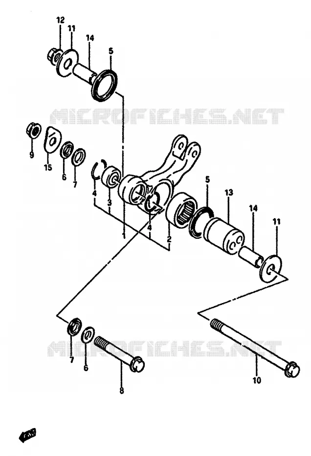 BIELLETTE DE SUSPENSION ARRIERE Suzuki MOTO 750 GSX-R 1987  GSX-R750H(F/G/H)