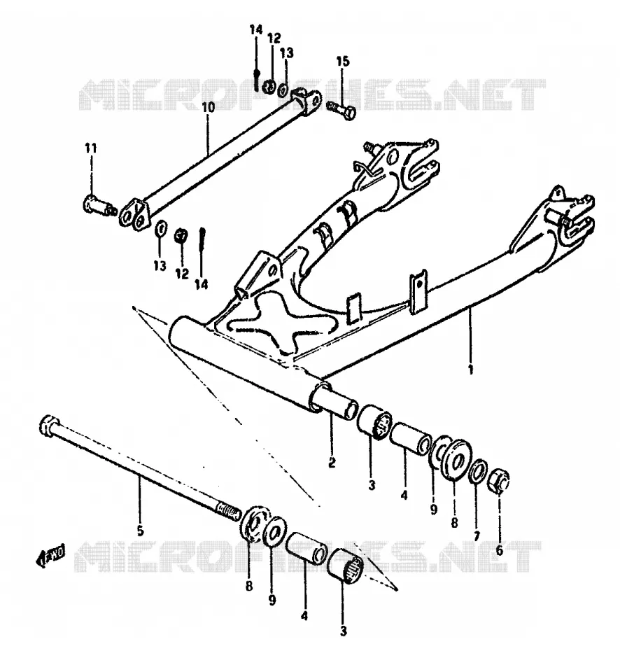BRAS OSCILLANT ARRIERE Suzuki MOTO 550 GS 1981  GS550MX(X/Z)