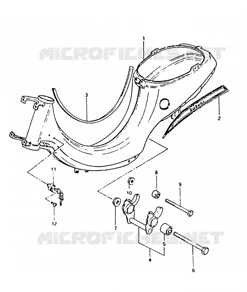 CADRE (F.NO.190688~) Suzuki SCOOTER 50 FS 1999  FS50X