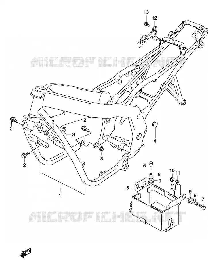 CADRE (MODELE K3) Suzuki MOTO 500 GS-F 2004  GS500FUK4(P19)