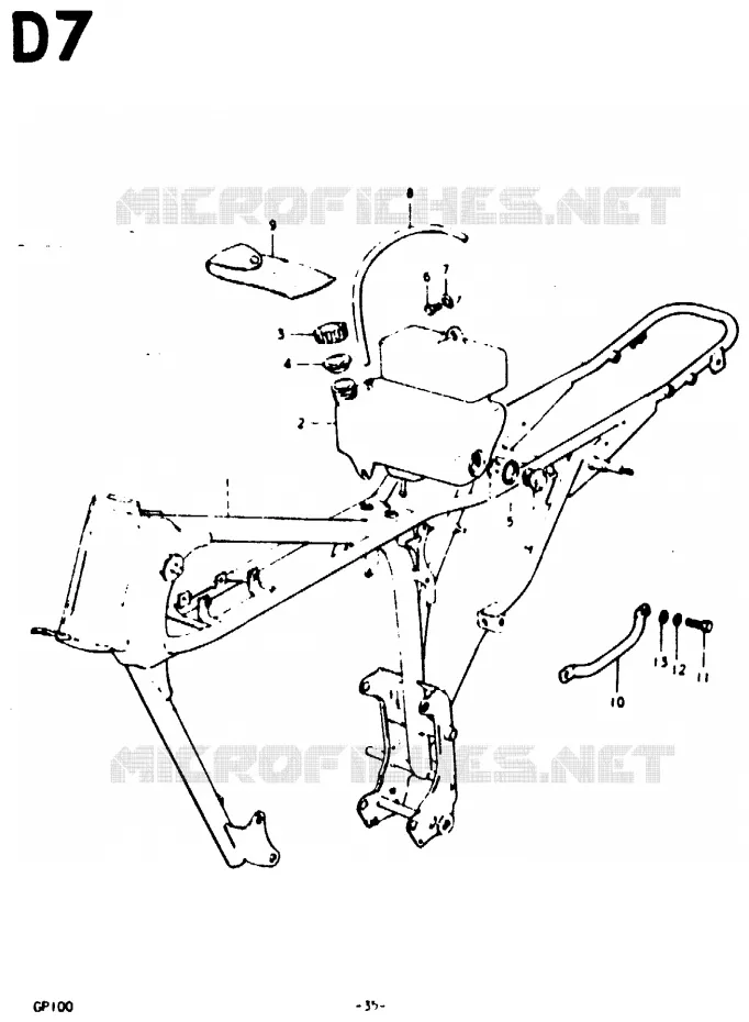 CADRE Suzuki MOTO 100 GP 1992  GP100UN(C/N)