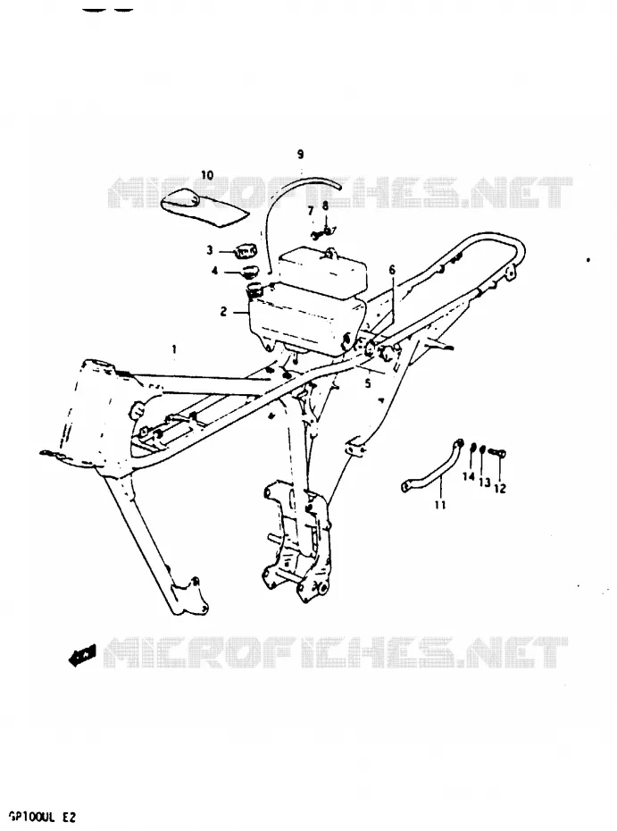 CADRE Suzuki MOTO 100 GP 1999  GP100UX(X/D/L)