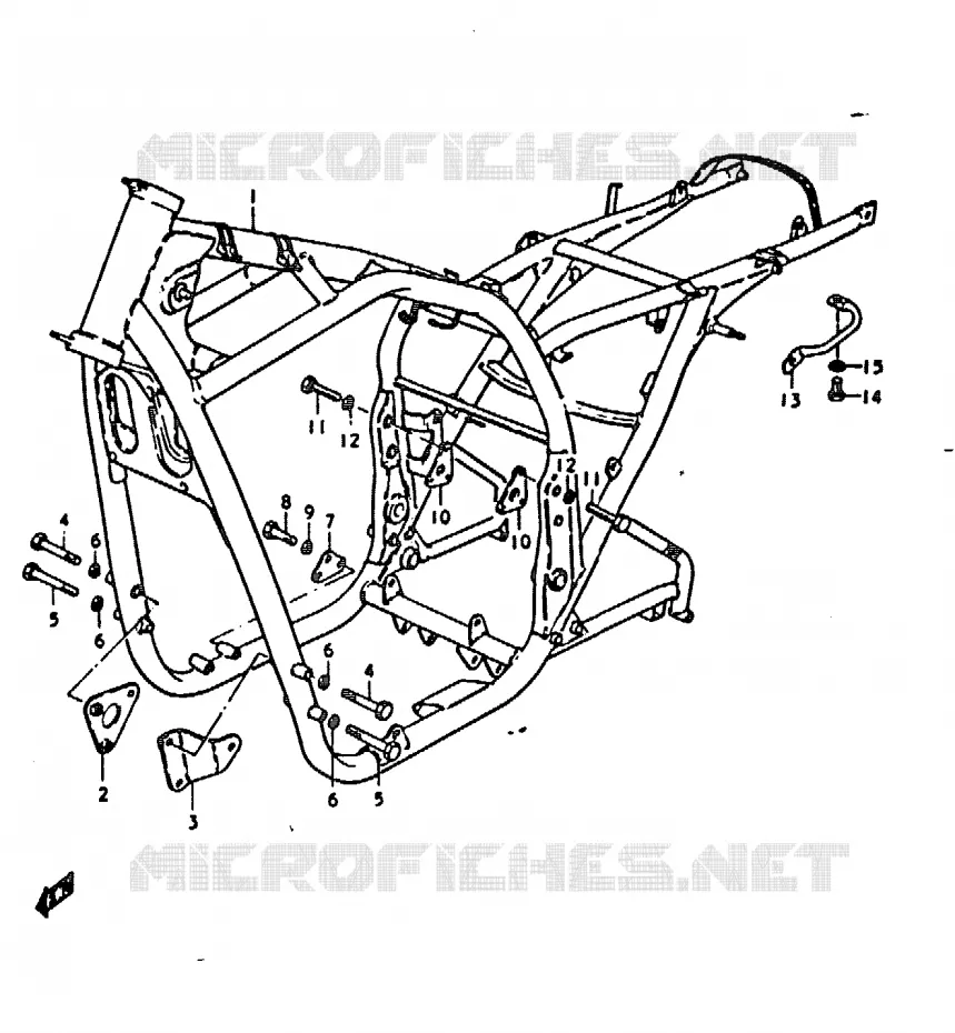 CADRE Suzuki MOTO 1000 GS 1979  GS1000EN(C/N)