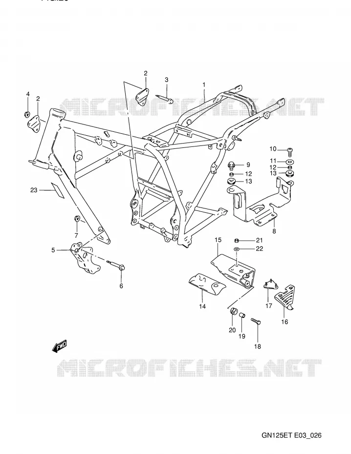 CADRE Suzuki MOTO 125 GN 1991  GN125EM(E3)