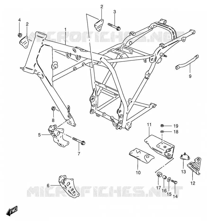 CADRE Suzuki MOTO 125 GS 1982  GS125ESZ(E1)