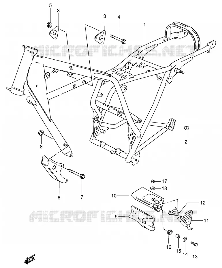 CADRE Suzuki MOTO 250 GN 1994  GN250R(E2)