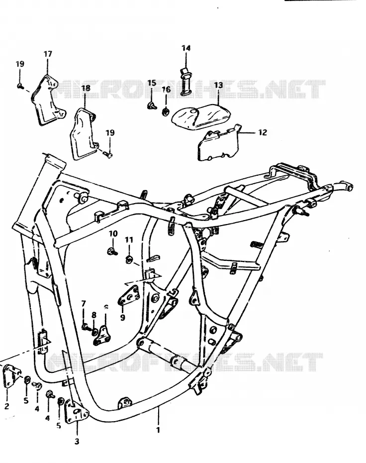 CADRE Suzuki MOTO 450 GS-L 1983  GS450LD