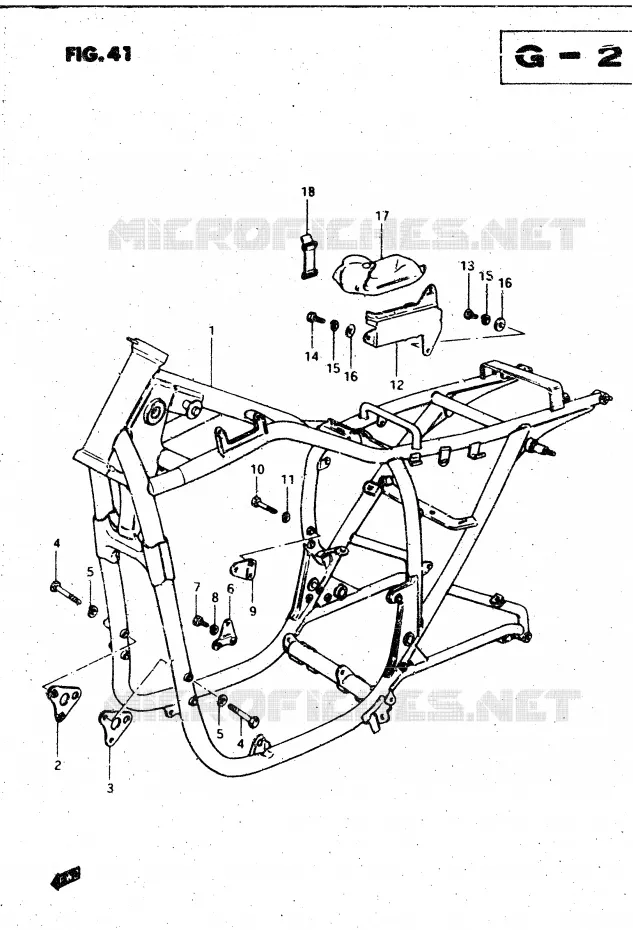 CADRE Suzuki MOTO 450 GS-L 1996  GS450LT(E2)
