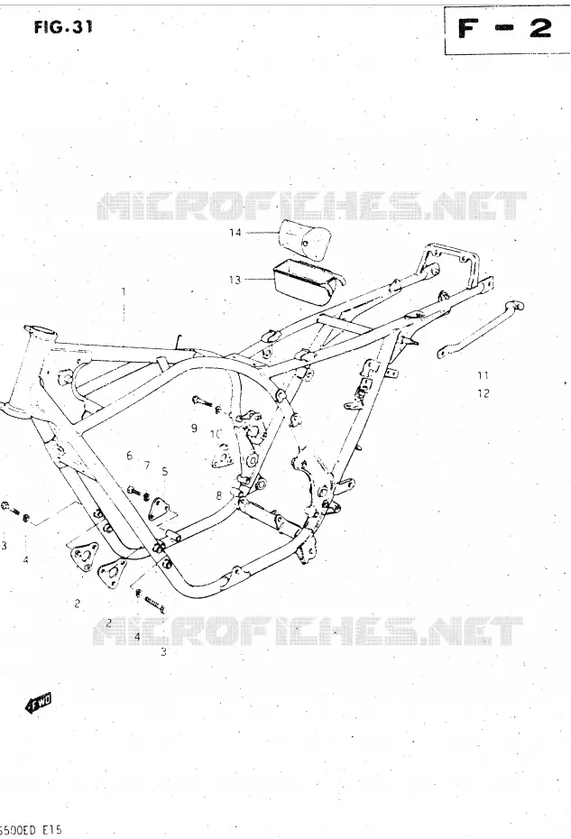 CADRE Suzuki MOTO 500 GS-E 1983  GS500ED(Z/D)