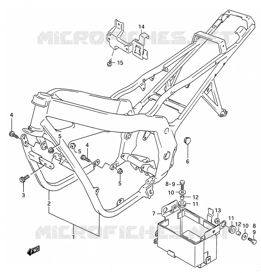 CADRE Suzuki MOTO 500 GS-E 1991  GS500EM(E28)
