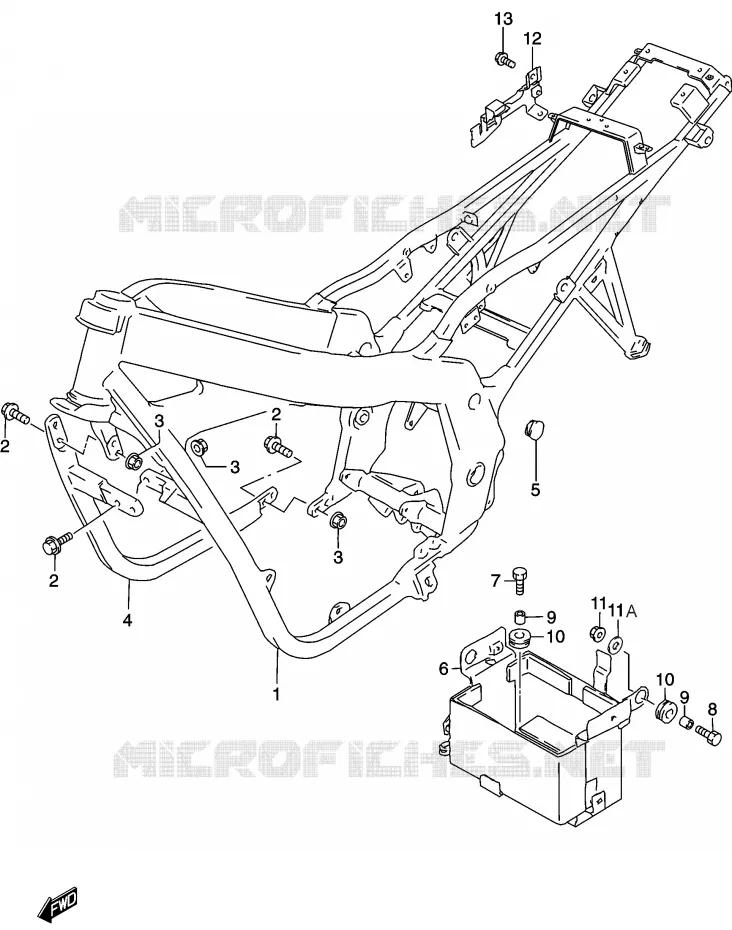 CADRE Suzuki MOTO 500 GS-E 2003  GS500HK3(P19)