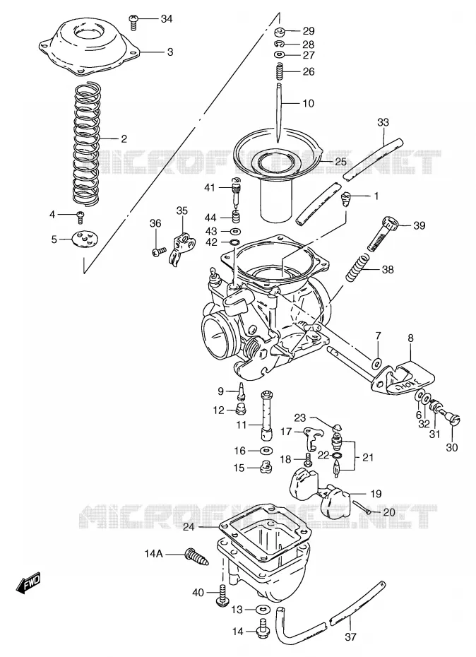 CARBURATEUR (E1,E2,E71) Suzuki MOTO 125 GS 2000  GS125SY(E71)