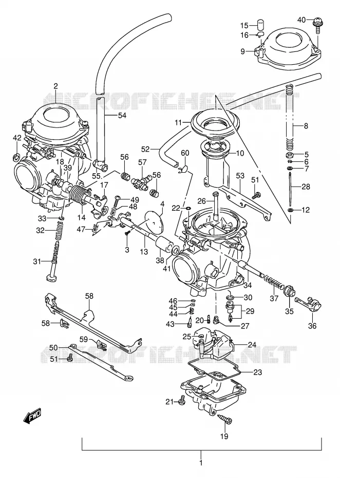 CARBURATEUR (MODELE R) Suzuki MOTO 500 GS-E 1996  GS500ESKT(E2)