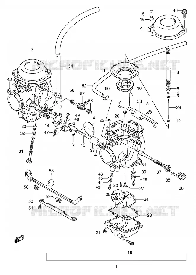 CARBURATEUR (MODELE S) Suzuki MOTO 500 GS-E 1995  GS500EUS(E2)