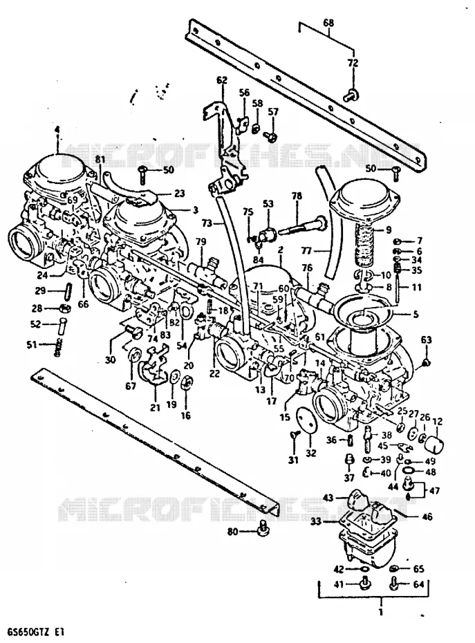 CARBURATEUR (MODELE X) Suzuki MOTO 650 GS 1982  GS650GTZ(X/Z)