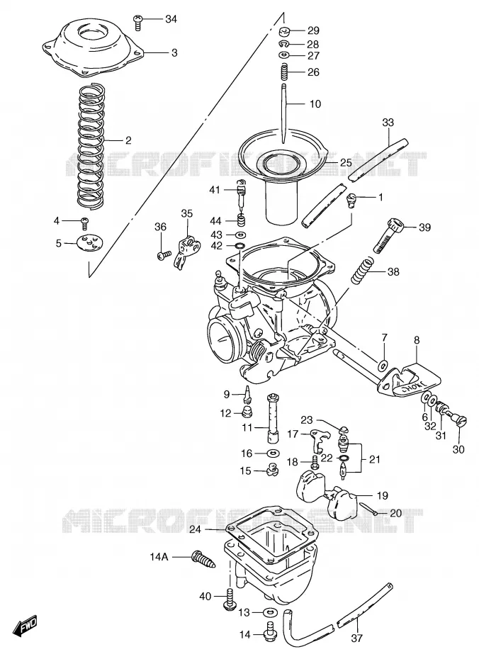CARBURATEUR (P37) Suzuki MOTO 125 GS 2000  GS125ESY(E71)
