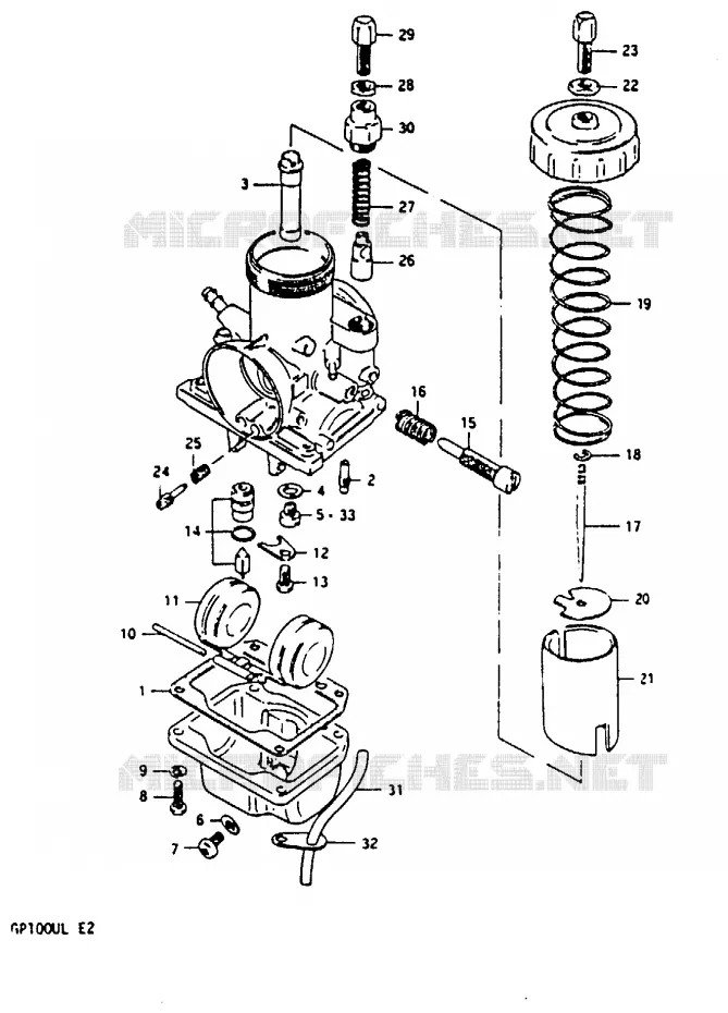 CARBURATEUR Suzuki MOTO 100 GP 1990  GP100UL(X/D/L)