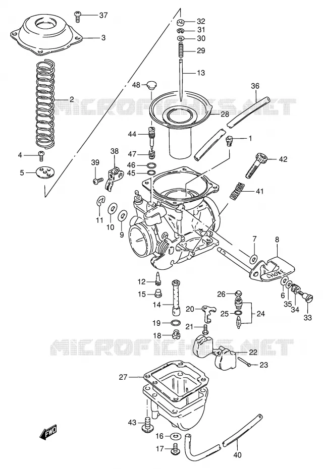 CARBURATEUR Suzuki MOTO 125 GN 1994  GN125R(E1)