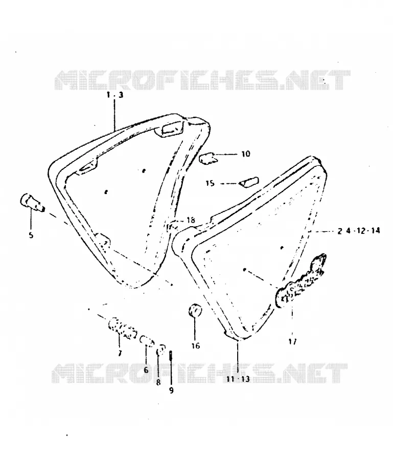CARENAGES ARRIERE  (GSX400LT) Suzuki MOTO 400 GSX 1981  GSX400LX(T/X)