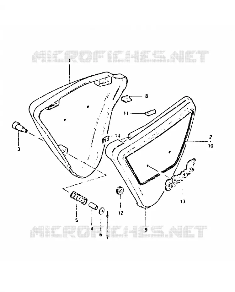 CARENAGES ARRIERE  (GSX400LX) Suzuki MOTO 400 GSX 1981  GSX400LX(T/X)
