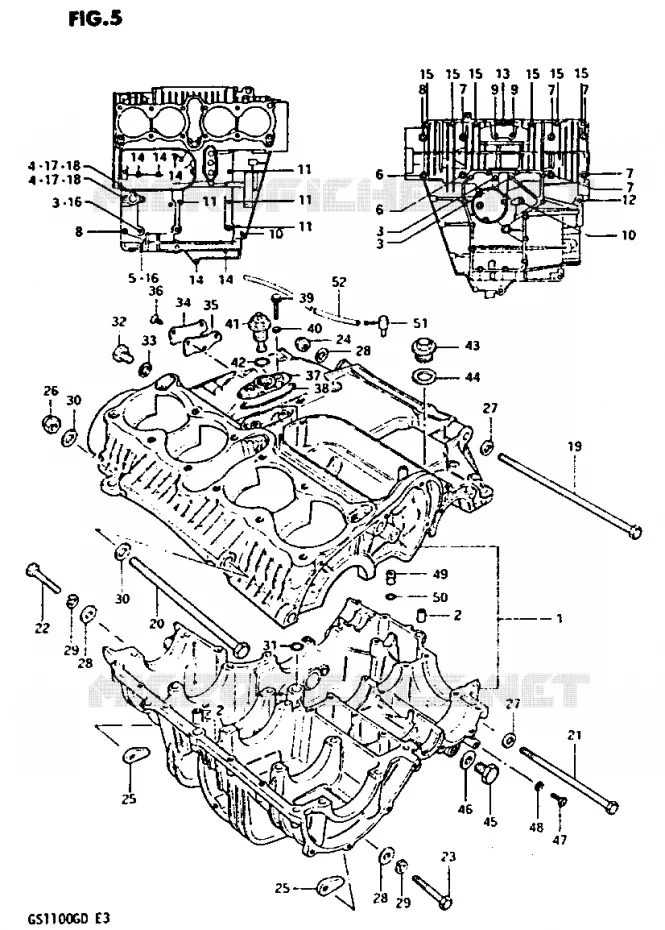CARTER (MODELE Z) Suzuki MOTO 1100 GS-G 1983  GS1100GD(Z/D)