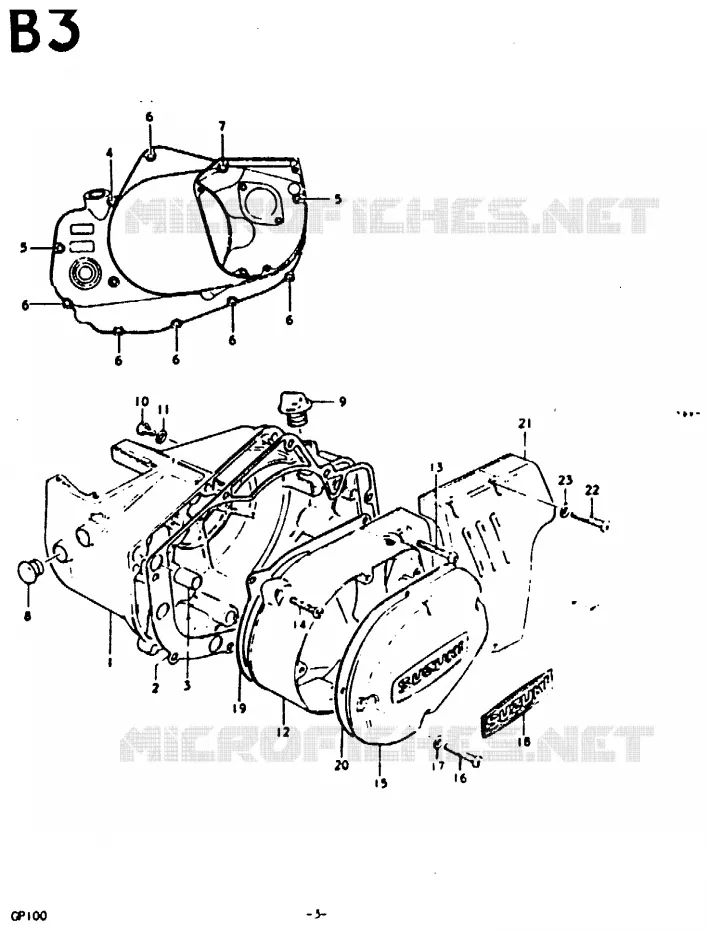 CARTER Suzuki MOTO 100 GP 1992  GP100N(C/N)