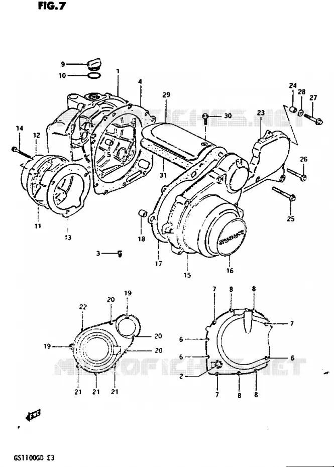 CARTER Suzuki MOTO 1100 GS-G 1983  GS1100GD(Z/D)