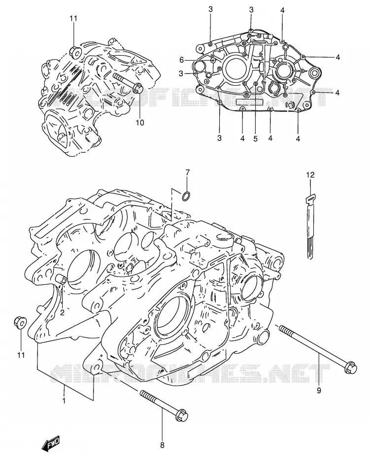 CARTER Suzuki MOTO 250 GN 1989  GN250K(E2)