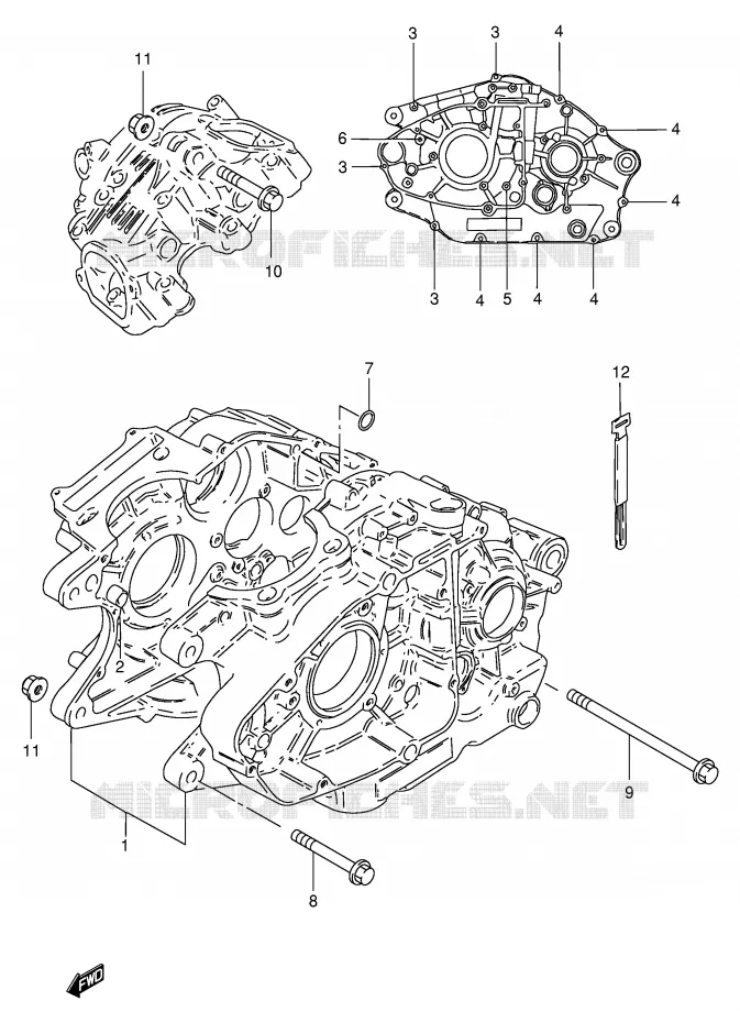 CARTER Suzuki MOTO 250 GN 1996  GN250ET(E2)