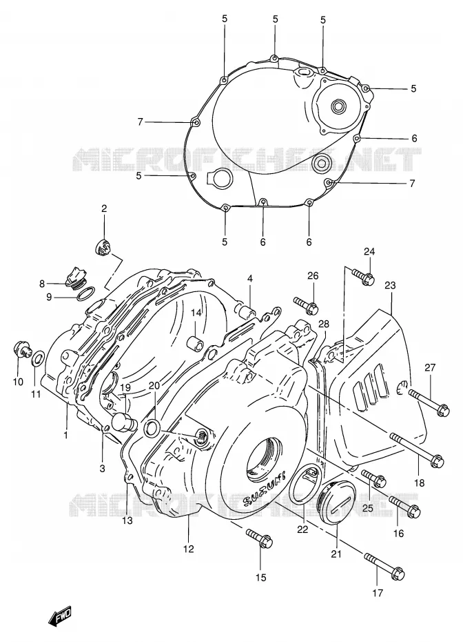 CARTER Suzuki MOTO 250 GN 1998  GN250EW(E2)