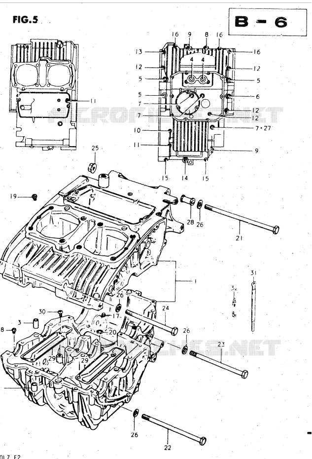 CARTER Suzuki MOTO 450 GS-L 1982  GS450LZ(E2)