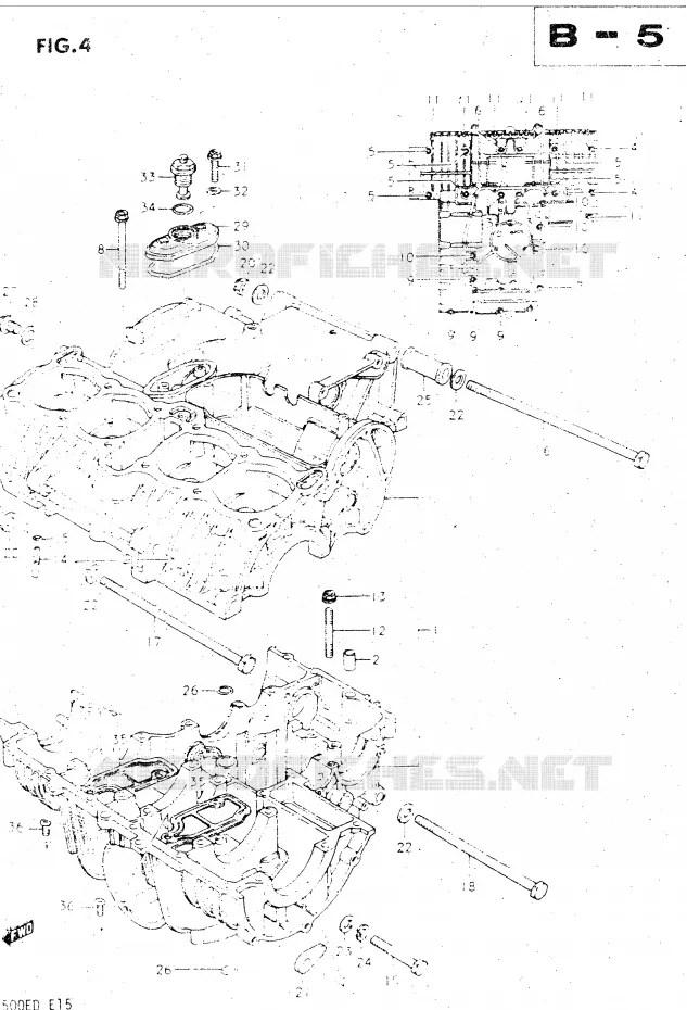 CARTER Suzuki MOTO 500 GS-E 1982  GS500EZ(Z/D)