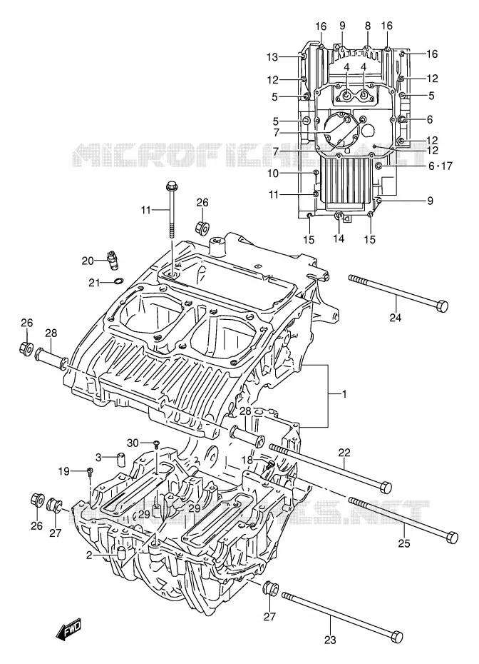 CARTER Suzuki MOTO 500 GS-E 1993  GS500EUP(E2)