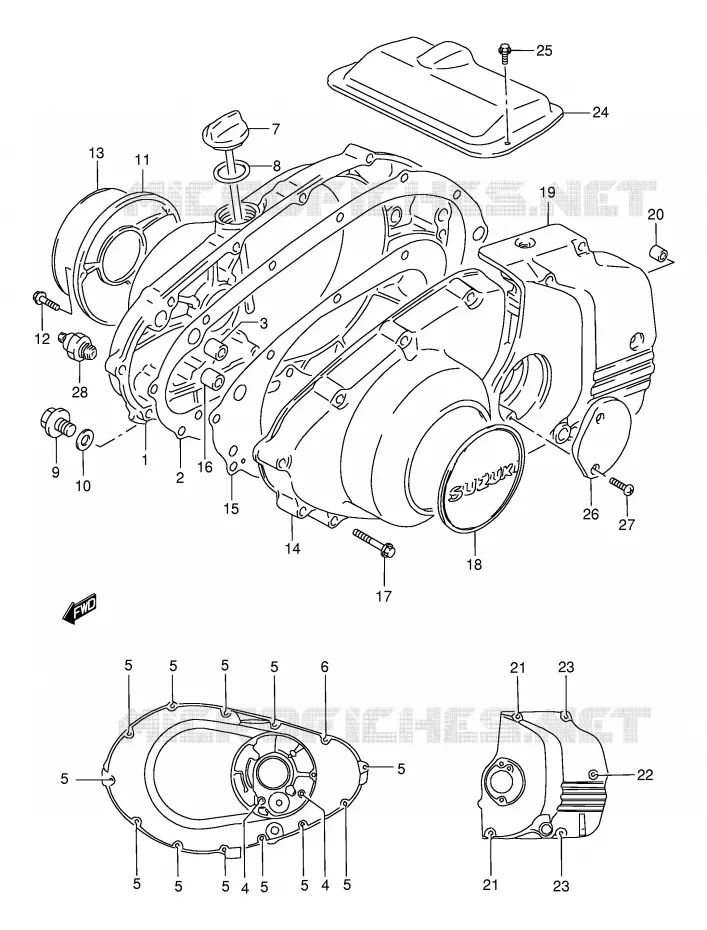 CARTER Suzuki MOTO 500 GS-E 2002  GS500UK2(E2)