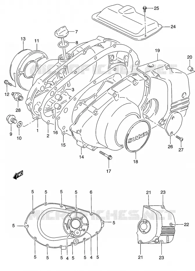 CARTER Suzuki MOTO 500 GS-E 2003  GS500K3(P19)