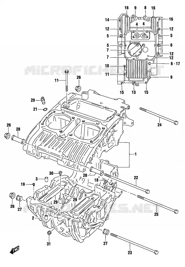 CARTER Suzuki MOTO 500 GS-F 2004  GS500FK4(P19)