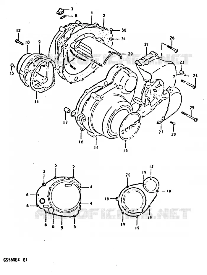 CARTER Suzuki MOTO 550 GS 1981  GS550X(X)