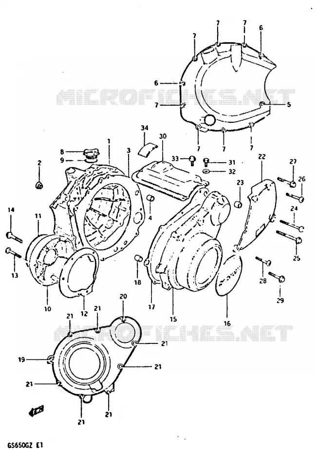 CARTER Suzuki MOTO 650 GS 1999  GS650GX(X/Z)