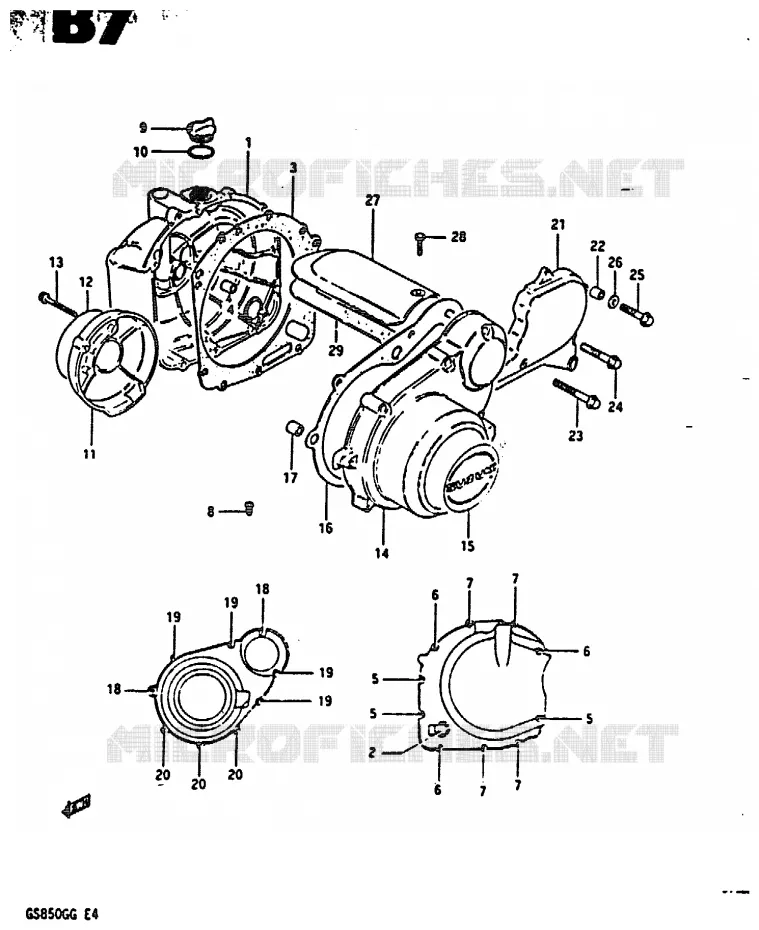 CARTER Suzuki MOTO 850 GS 1984  GS850GE(E4)