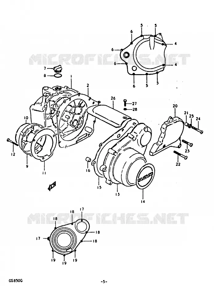 CARTER Suzuki MOTO 850 GS 1986  GS850G