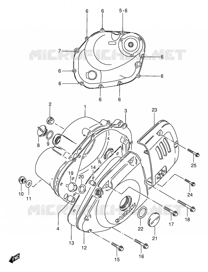 CARTER (VOIR NOTE) Suzuki MOTO 125 GS 1983  GS125ESD(E1)