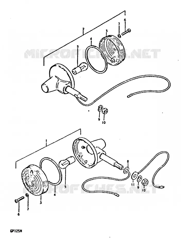 CLIGNOTANTS (E14) Suzuki MOTO 125 GP 1978  GP125C(C/N)