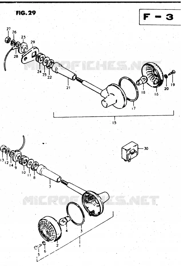 CLIGNOTANTS (E15, E21) Suzuki MOTO 450 GS-L 1982  GS450LZ(E2)